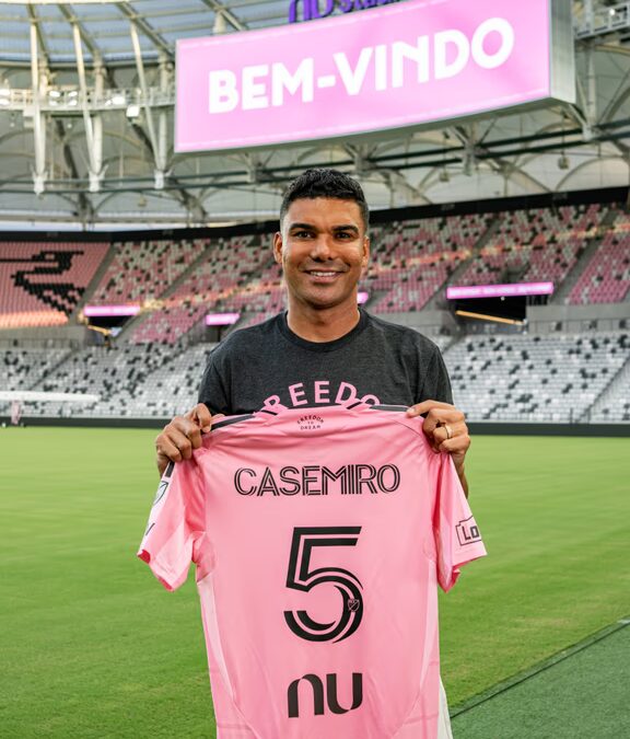 Casemiro fue presentado en el Inter Miami de Lionel Messi